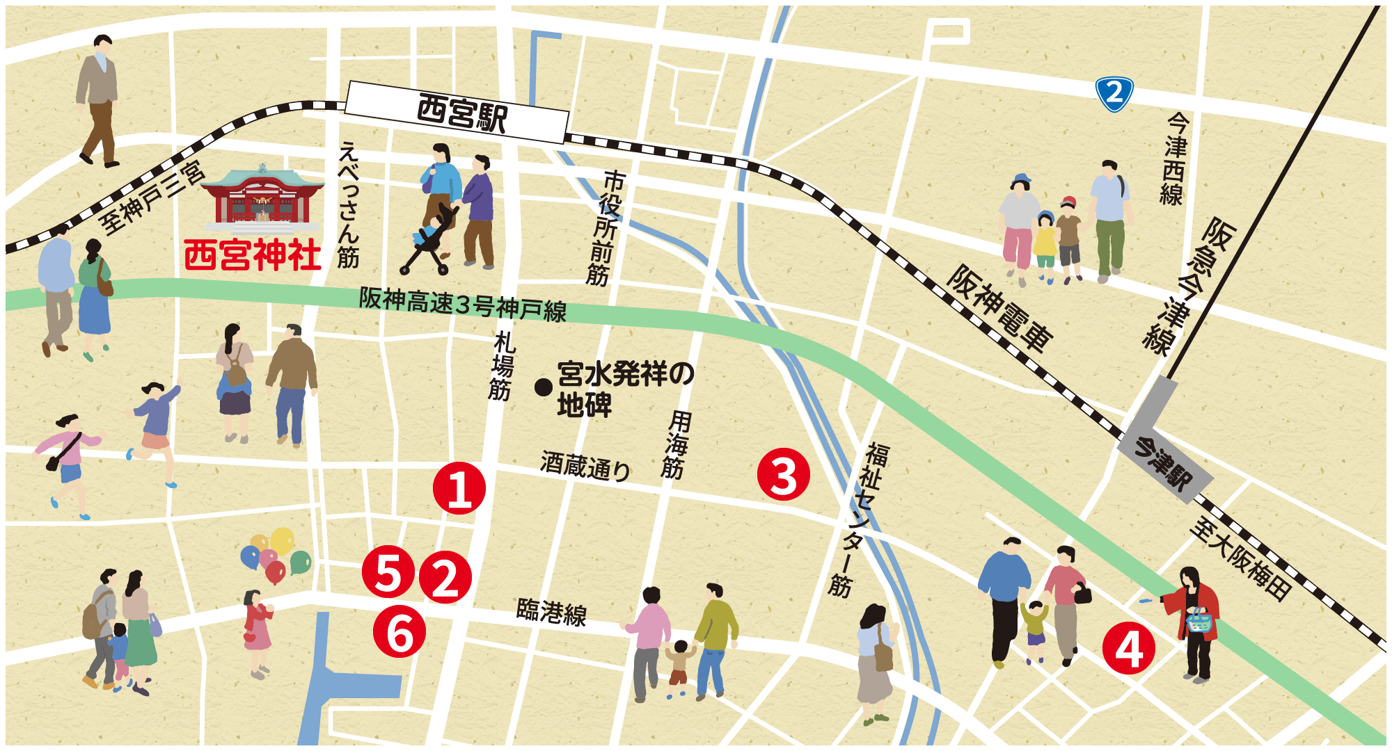 サテライト会場のマップ
